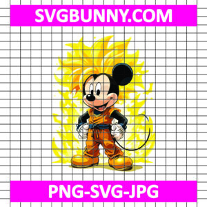 Goku Mickey SVG, Dragon Ball Goku X Mickey Mouse SVG, Goku SVG, Dragon Ball Goku SVG, Mickey Mouse SVG