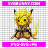 Goku Pikachu SVG, Dragon Ball Goku SVG, Pikachu Pokemon SVG, DBZ SVG, Anime SVG