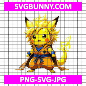 Goku Pikachu SVG, Dragon Ball Goku SVG, Pikachu Pokemon SVG, DBZ SVG, Anime SVG