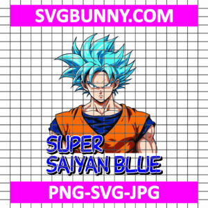 Goku Blue SVG, Super Saiyan SVG, Dragon Ball Super SVG, Anime SVG