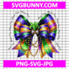 Mardi Gras Coquette Bow PNG Design, Carnival Fleur De Lis PNG, Carnival SVG, Mardi Gras Coquette Bow SVG