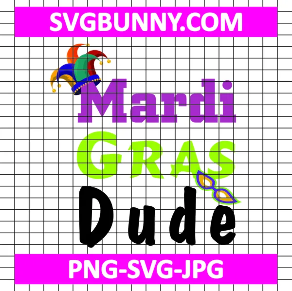 Mardi Gras Dude SVG, Carnival SVG, Mardi Gras Parade SVG, Mardi Gras Cut File Cricut Silhouette, Mardi Gras SVG