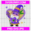 Mardi Gras Gnome Heart PNG, Louisiana Carnival PNG, Fat Tuesday New Orleans PNG, Carnival SVG