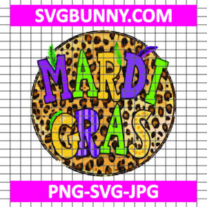 Mardi Gras Leopard PNG, New Orleans Carnival PNG, Mardi Gras PNG Sublimation Design, New Orleans Carnival SVG, Mardi Gras SVG