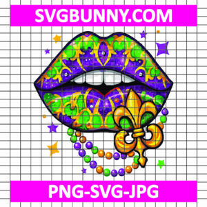 Mardi Gras Lips Neon PNG, Lips Queen Carnival PNG, Carnival SVG, Lips Queen SVG