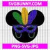 Mardi Gras Mask Mickey SVG, Mickey Carnival Mardi Gras SVG, Silhouette Cut Files, Carnival SVG