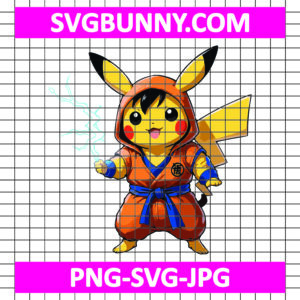 Pikachu Goku SVG, Goku X Pikachu SVG, Goku Pokemon SVG, Dragon Ball Z PNG, JPG, EPS, DEF