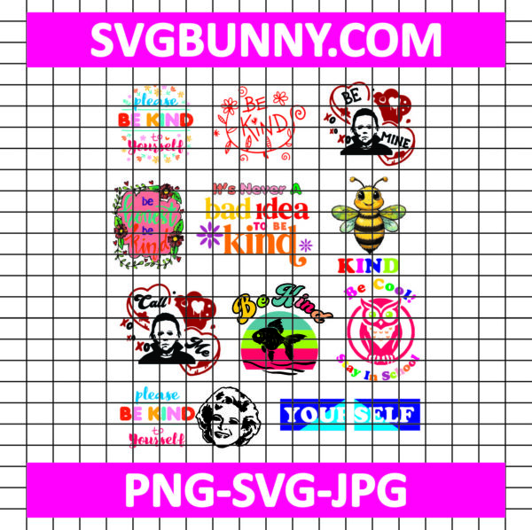 Quotes Autism Be kind svg Bundle, Cute Quotes Art SVG Bundle, Autism SVG