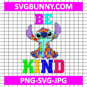 Stitch Be Kind Autism SVG, Cute Stitch SVG, Be Kind Autism SVG, Stitch SVG, Stitch Autism SVG