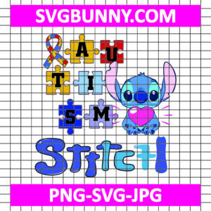 Stitch Heart Autism SVG, Heart Autism SVG, Blue Stitch Autism SVG, puzzle Autism SVG