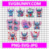Stitch Valentines Bundle SVG, Stitch Couple SVG, Stitch and Angel SVG, Stitch Heart SVG, Valentine's Day SVG