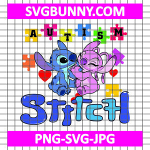 Stitch and Angel Autism SVG, Stitch and Angel Love SVG, Stitch SVG, Angel SVG