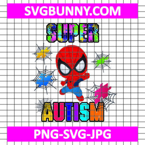 Super Autism SVG, Spiderman Autism SVG, Puzzle Pieces Autism SVG