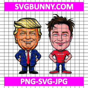 Trump and Musk Cartoon SVG, Trump SVG, Musk Cartoon SVG, Trump Cartoon SVG