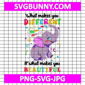 What Makes You Different Elephant Autism SVG, It’s OK To Be Different SVG