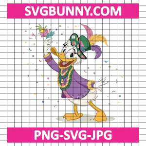 Daisy Duck Mardi Gras SVG, Fat Tuesday SVG, Carnival SVG, Carnival Celebration SVG