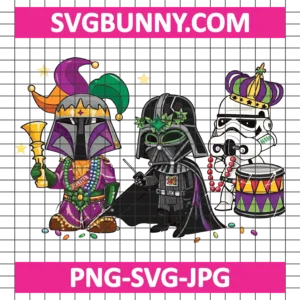 Darth Vader SVG, Disney Star Wars SVG, Mardi Gras Carnival SVG