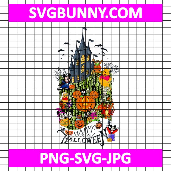 Disney Halloween PNG, Winnie The Pooh And Friends PNG, Halloween SVG, Mickey Mouse And Friends PNG