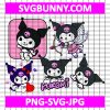 Kuromi SVG, Kuromi Witch SVG, Cartoons SVG, Hello Kitty SVG, Sassy Kuromi SVG