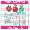 Let The Good Times Roll Carnival SVG, Mardi Gras Smile Emoji SVG, Mardi Gras Carnival SVG