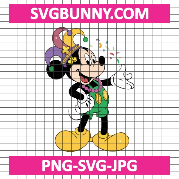 Mickey Mardi Gras SVG, Fleur De Lis SVG, Carnival SVG, Carnival Celebration SVG