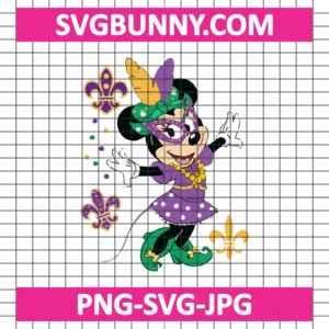 Minnie Mardi Gras SVG, Fleur De Lis SVG, Carnival SVG, Carnival Celebration SVG