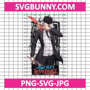 Premium Anime Layered SVG, Anime Vector, solo Leveling SVG, Premium Anime SVG